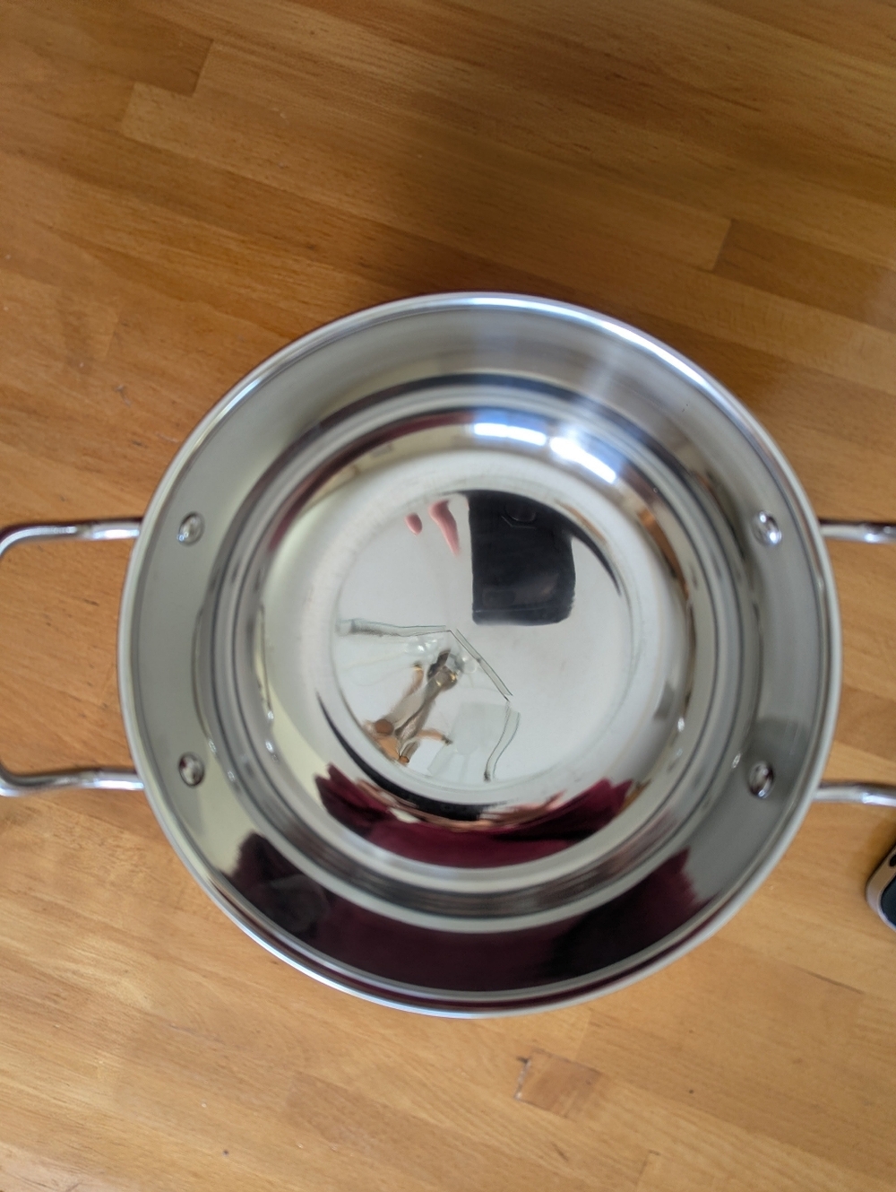 New Stainless Steel Double-Handle, Heavy Bottom Wok(Kadahi)- Shiny Silver Finish
